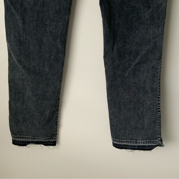 MOTHER Jeans High Waisted Rascal Slice Undone Hem Black Size 29 - Picture 8 of 16